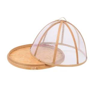 Round Bamboo Food Cover
