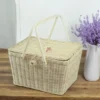 Handwoven Vintage Picnic Basket