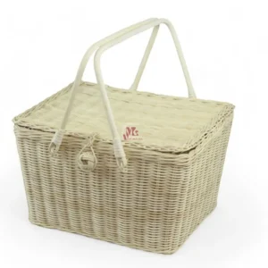 Handwoven Vintage Picnic Basket