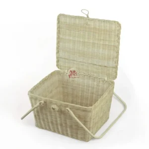 Handwoven Vintage Picnic Basket