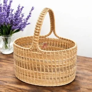 Vintage Rattan Picnic Basket