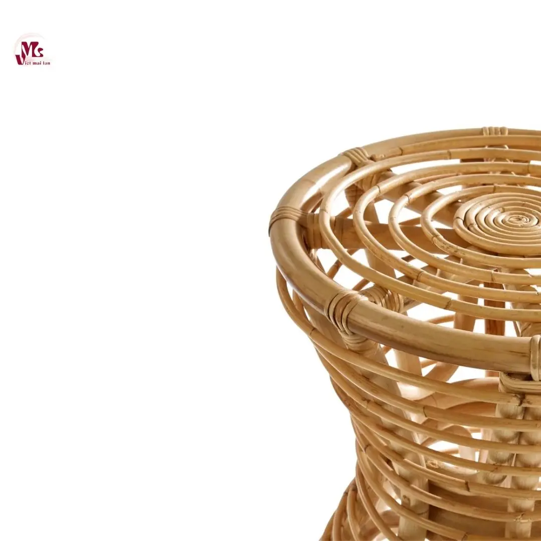 Handwoven Natural Rattan Stool