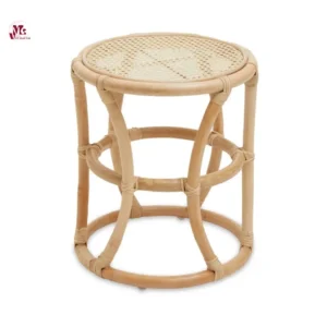 Natural Round Rattan Stool