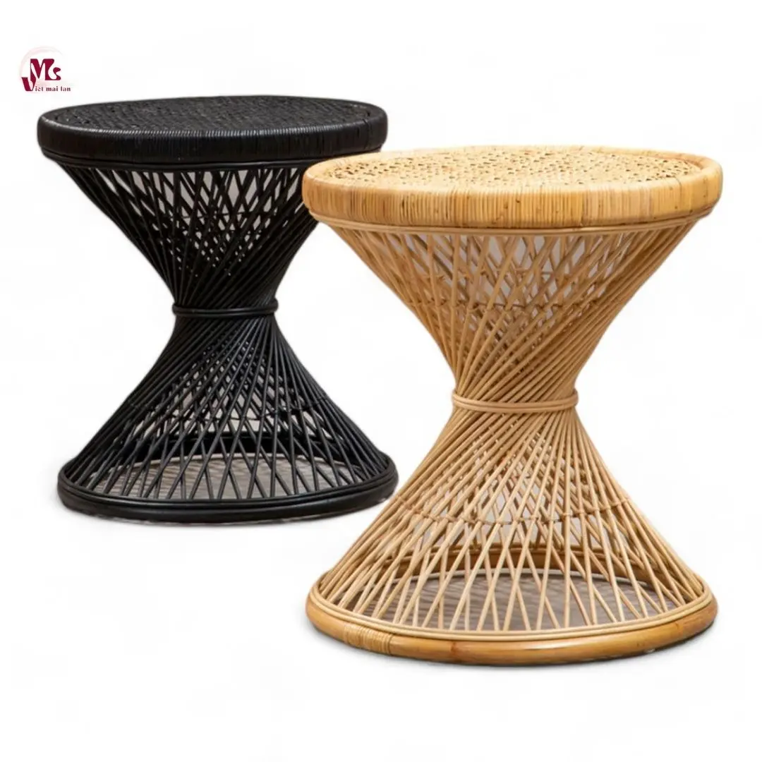Natural Wicker Rattan Stool