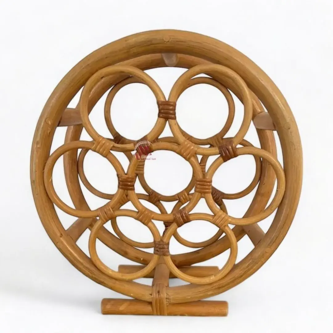 Vintage Rattan Wicker Wine Bottle Holder