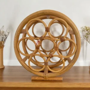 Vintage Rattan Wicker Wine Bottle Holder