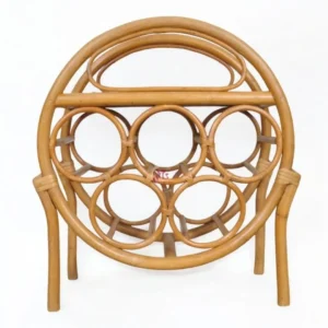 Woven Rattan Wine Rack