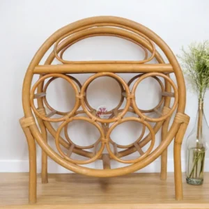 Woven Rattan Wine Rack