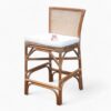 Brown Rattan Wicker Bar Stools
