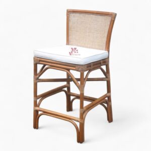 Brown Rattan Wicker Bar Stools