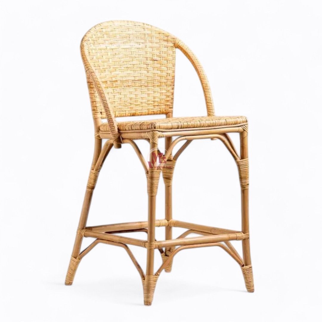 Rattan Bar Stool In Natural