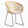 Brown Rattan Bar Stool