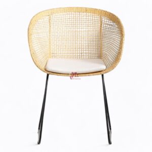 Brown Rattan Bar Stool