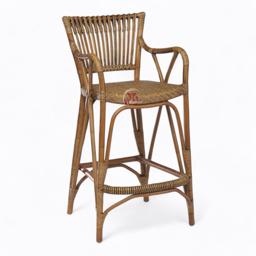 Wicker Rattan Bar Stools