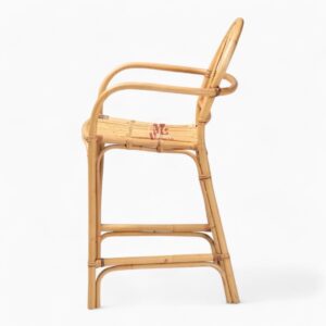 Rattan Bar Stool with Arms