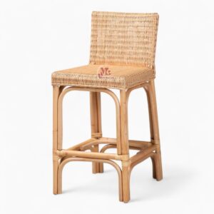 Vintage Woven Rattan Bar Chair