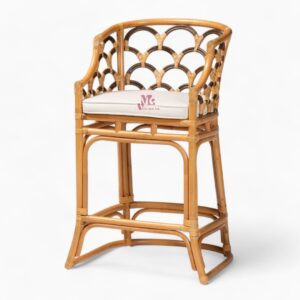 Natural Wicker Rattan Bar Chair