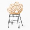 Flower Rattan Bar Chair