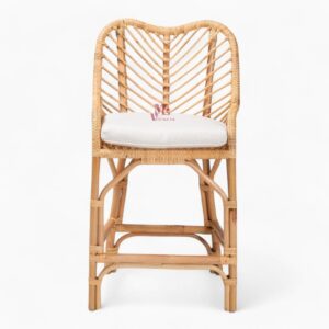 Modern Rattan Bar Stool in Natural