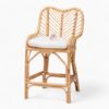 Modern Rattan Bar Stool in Natural