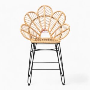 Flower Rattan Bar Chair