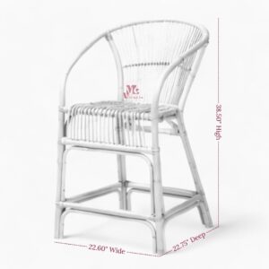 Rattan Bar Stool in Natural