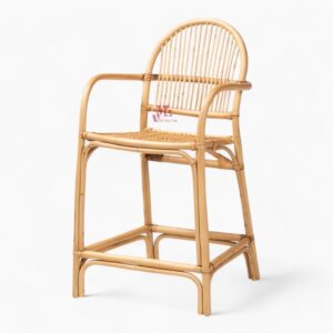 Rattan Bar Stool with Arms