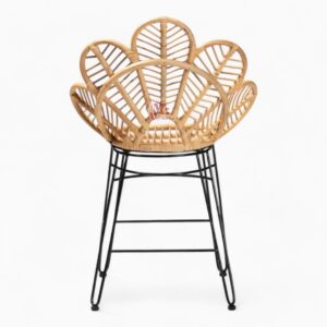 Flower Rattan Bar Chair