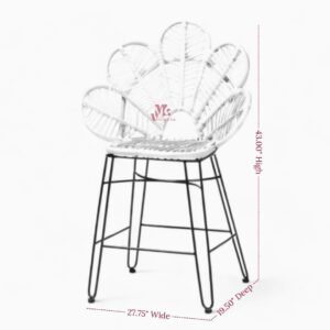Flower Rattan Bar Chair