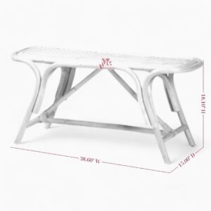 Modern Wicker Rattan Bench