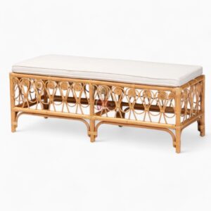 Rattan Bench with Cushion