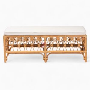 Rattan Bench with Cushion