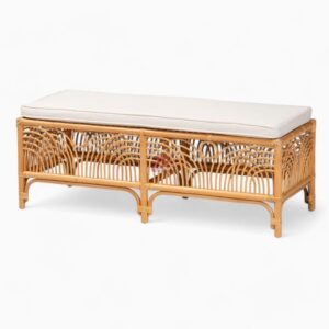 Natural Modern Rattan Bench Chair