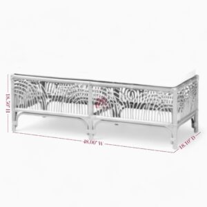Natural Modern Rattan Bench Chair