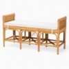 Modern Rattan Bench Chair
