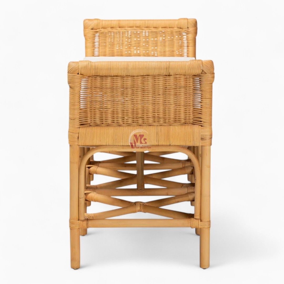 Modern Rattan Bench Chair