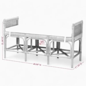 Modern Rattan Bench Chair