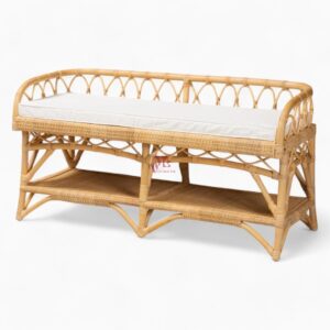 Modern Wicker Rattan Bench Chair