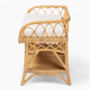 Modern Wicker Rattan Bench Chair