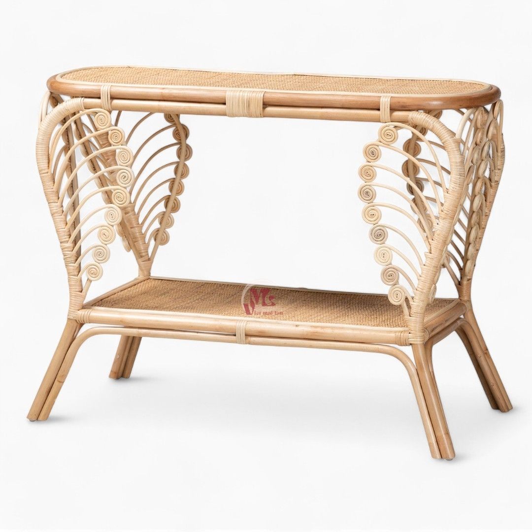 Large Wicker Rattan Coffee Table