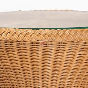 Large Woven Rattan Coffee Table