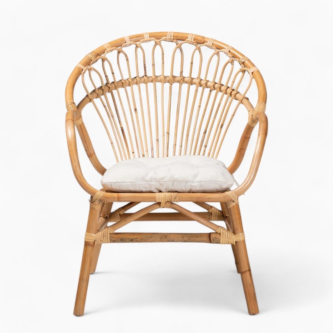 Bohemian Wicker Dining Chair in Natural