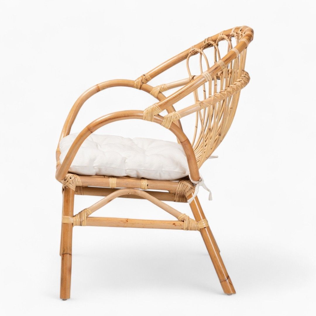 Bohemian Wicker Dining Chair in Natural