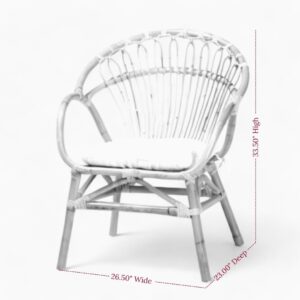 Bohemian Wicker Dining Chair in Natural