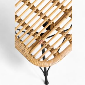 Rattan and Iron Dining Chair