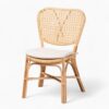 Modern Bohemian Natural Rattan Dining Chair