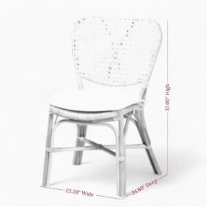 Modern Bohemian Natural Rattan Dining Chair