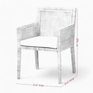 Modern Mid Century Rattan Dining Chairs