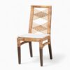 Luxury Rattan Dining Chair with Wooden Legs