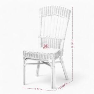 High Back Rattan Wicker Dining Chair